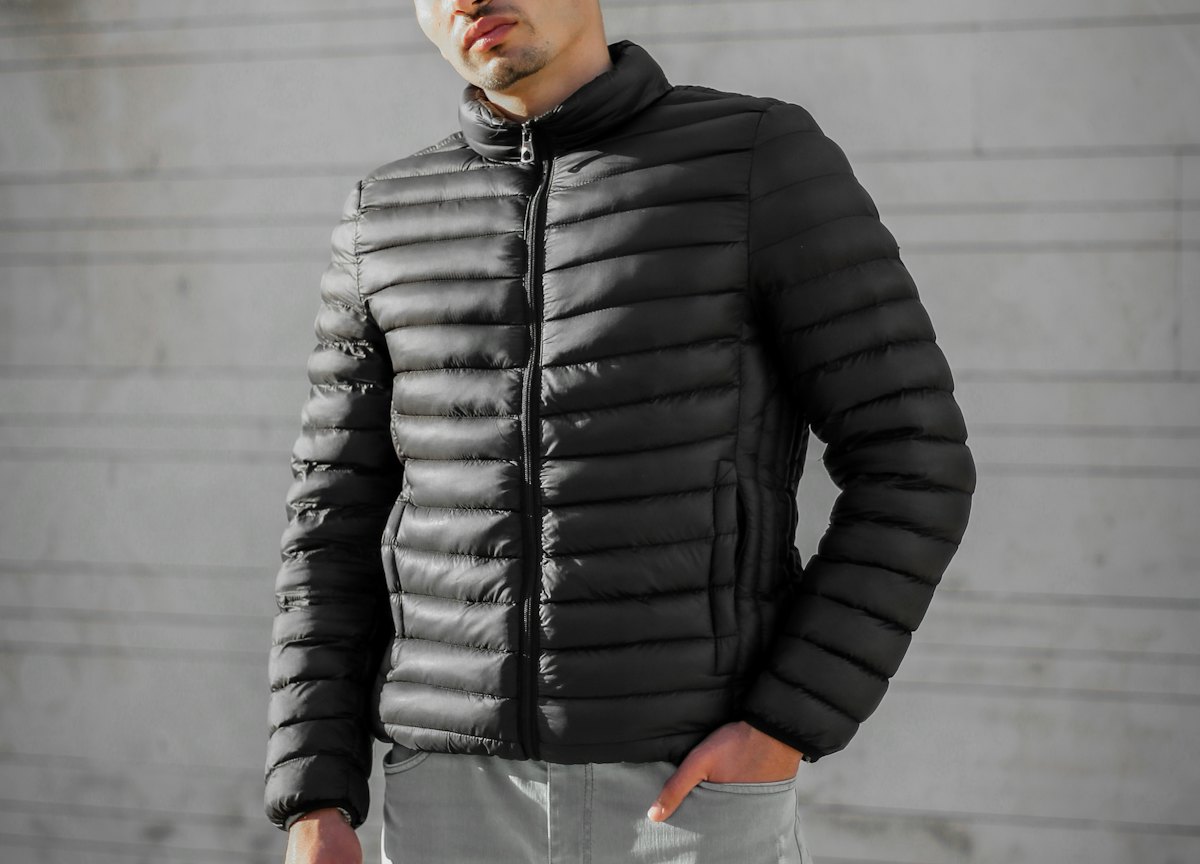 Black padded jacket